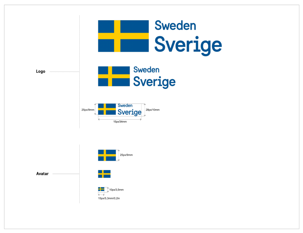 Image showing logo and avatar minimum size.