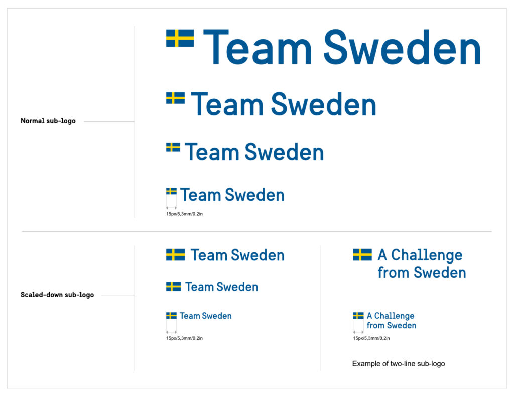 Image showing sub-logo scale and minimum size