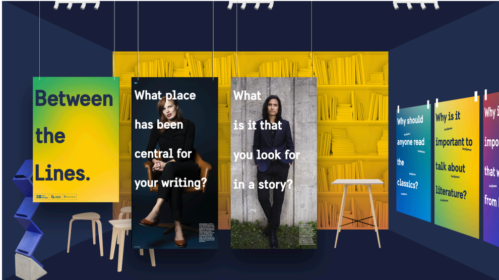 A montage of posters from the exhibition.