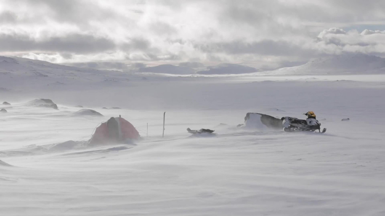 A camp in the Arctic.