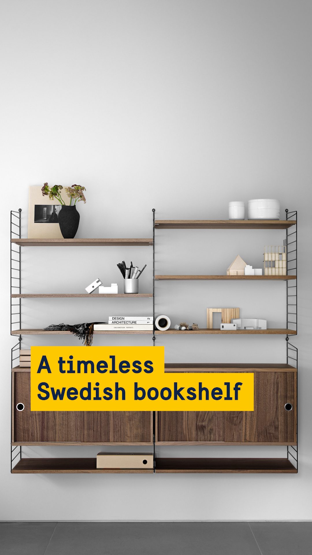 A timeless Swedish bookshelf