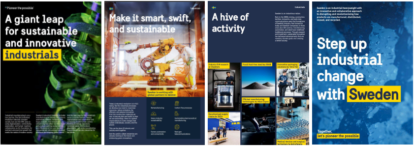 Four posters about the industrial sector.