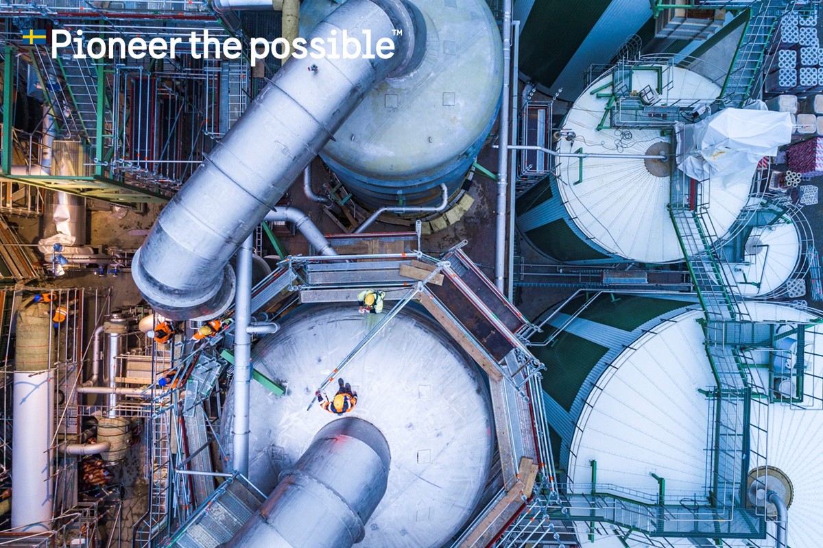 Paper mills from above.